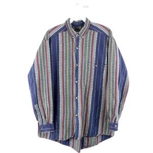 Vintage 90s Streetwear Geometric Print Shirt